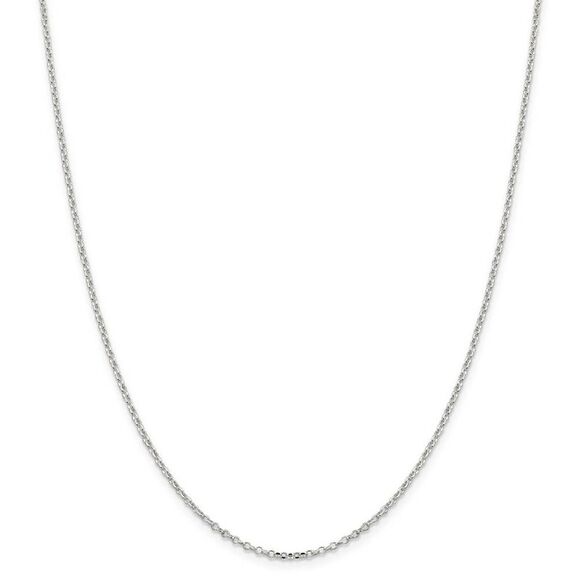 1.75mm Sterling Silver D/C Solid Open Cable Chain Necklace, 20 Inch - Picture 2 of 8